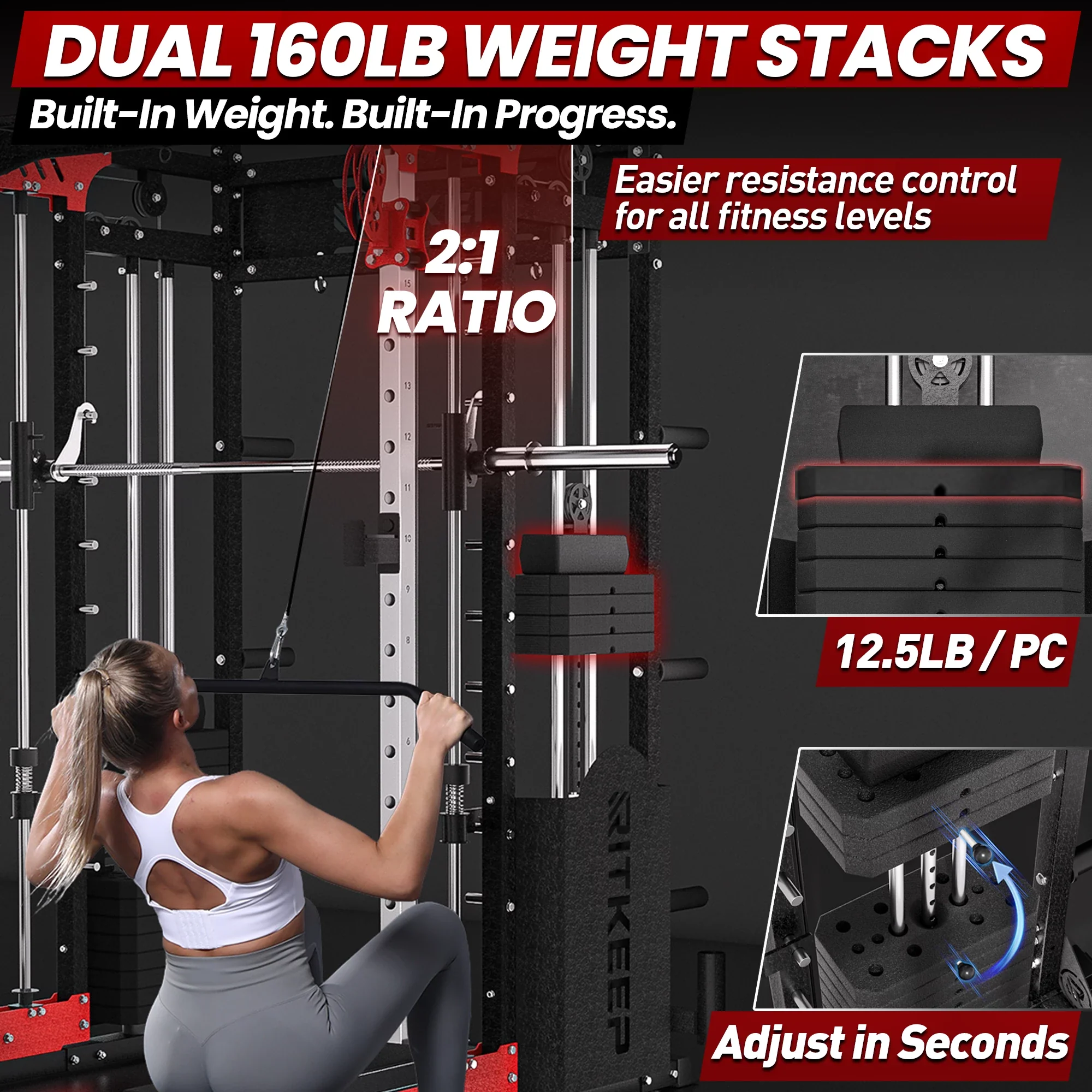 RitKeep PMAX 5600 Strength & Cardio Fusion Home Gym Package - Image 15