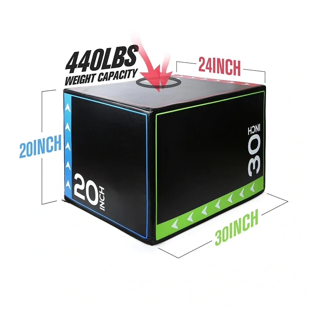 3-In-1 Plyo High Density Stackable Foam Plyometric Box - Image 5