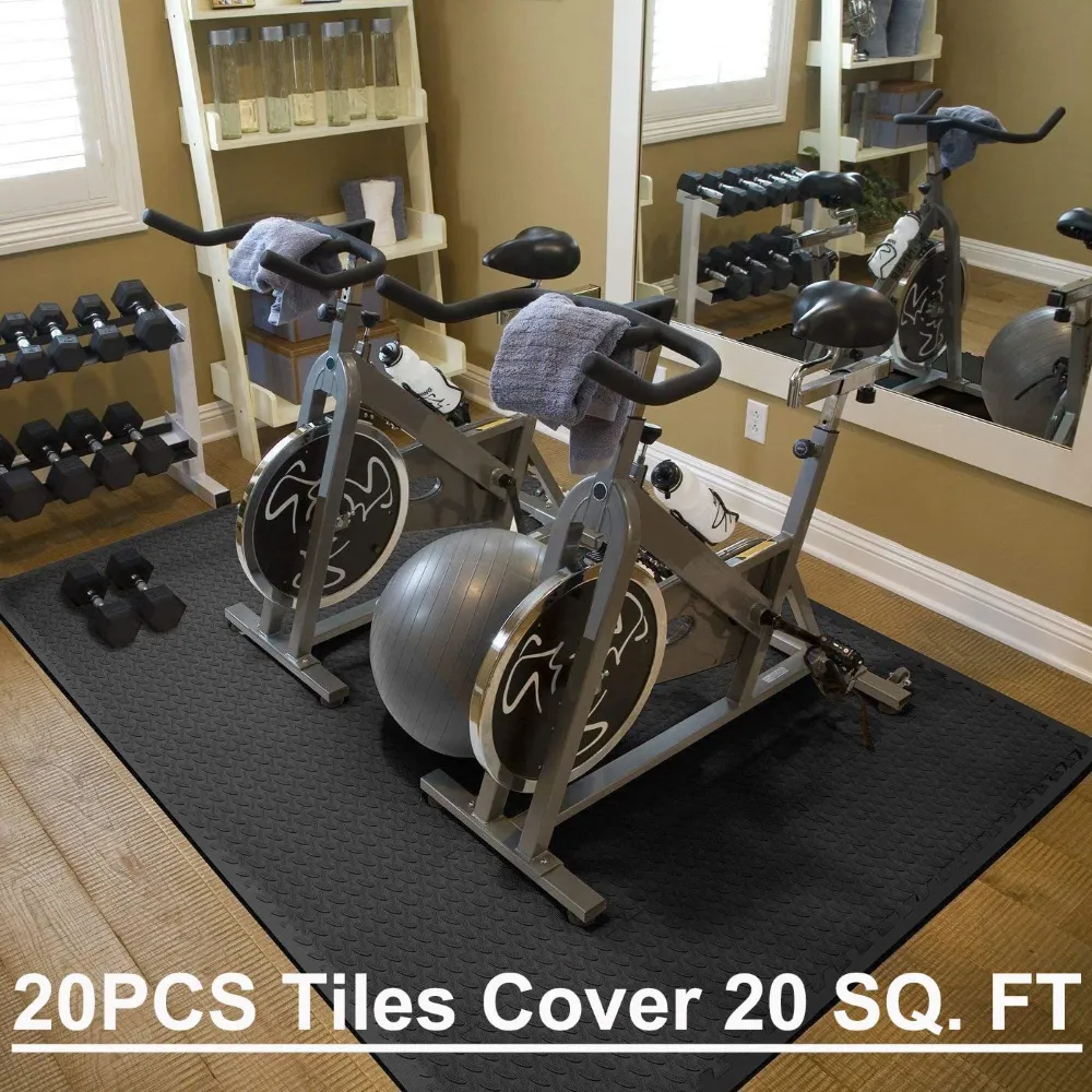 RitKeep 36 pcs Black Gym Puzzle Mats, Cover 36 sqft, 3/8 inch Thick - Image 6