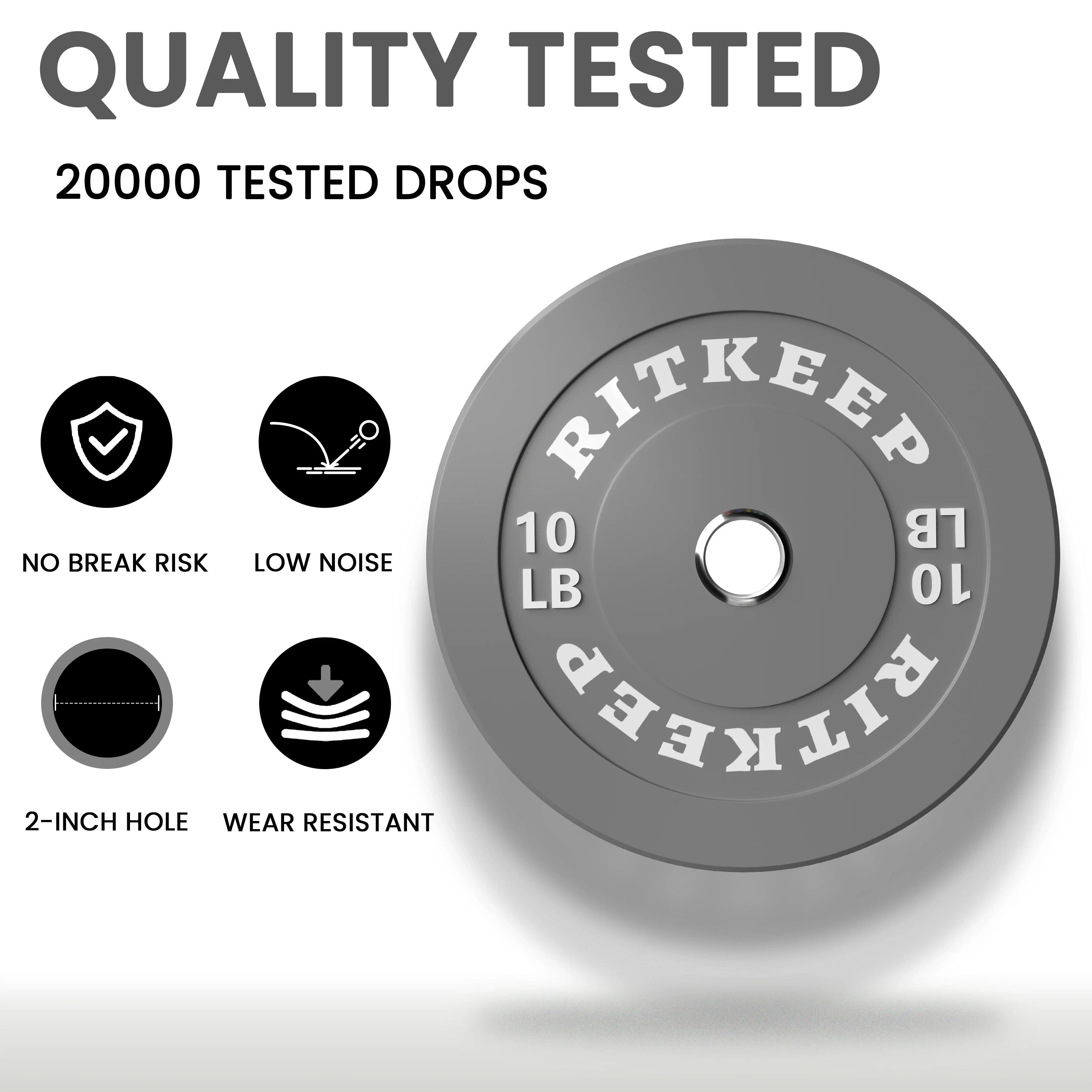 2" Colored Bumper Weight Plate Set & Olympic Barbell Package - Image 18