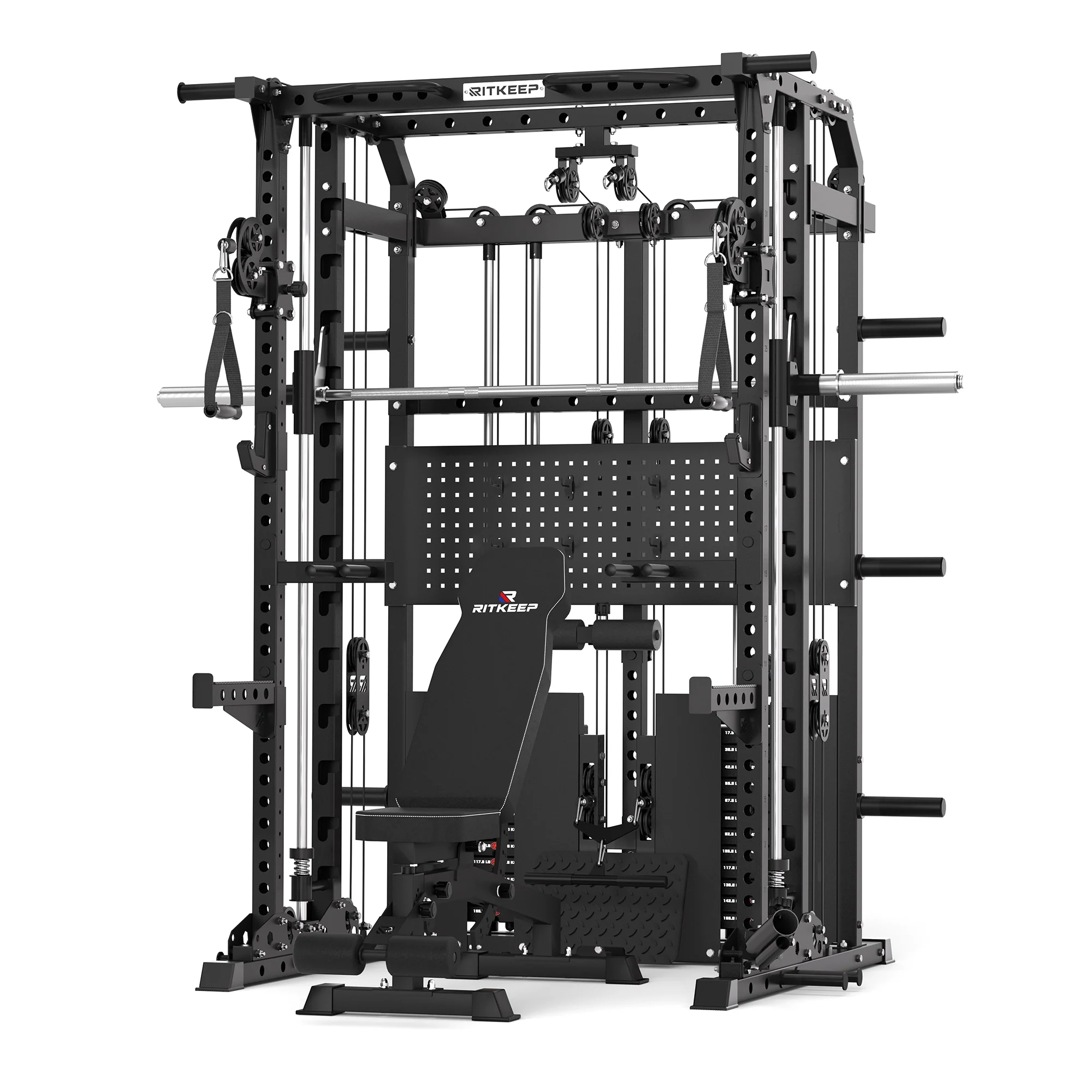 ANVIL S1 Unilateral and Bilateral Training Smith Machine with Rear Dual Weight Stack - Image 6