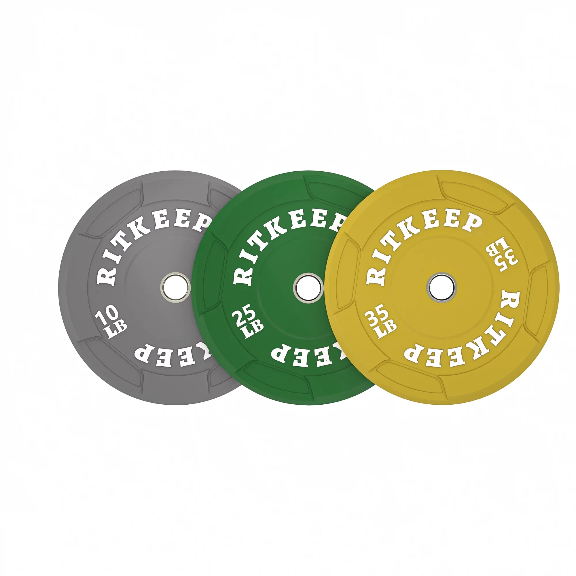 2" Olympic EZ Grip Low Bounce Color Bumper Plates - Image 8