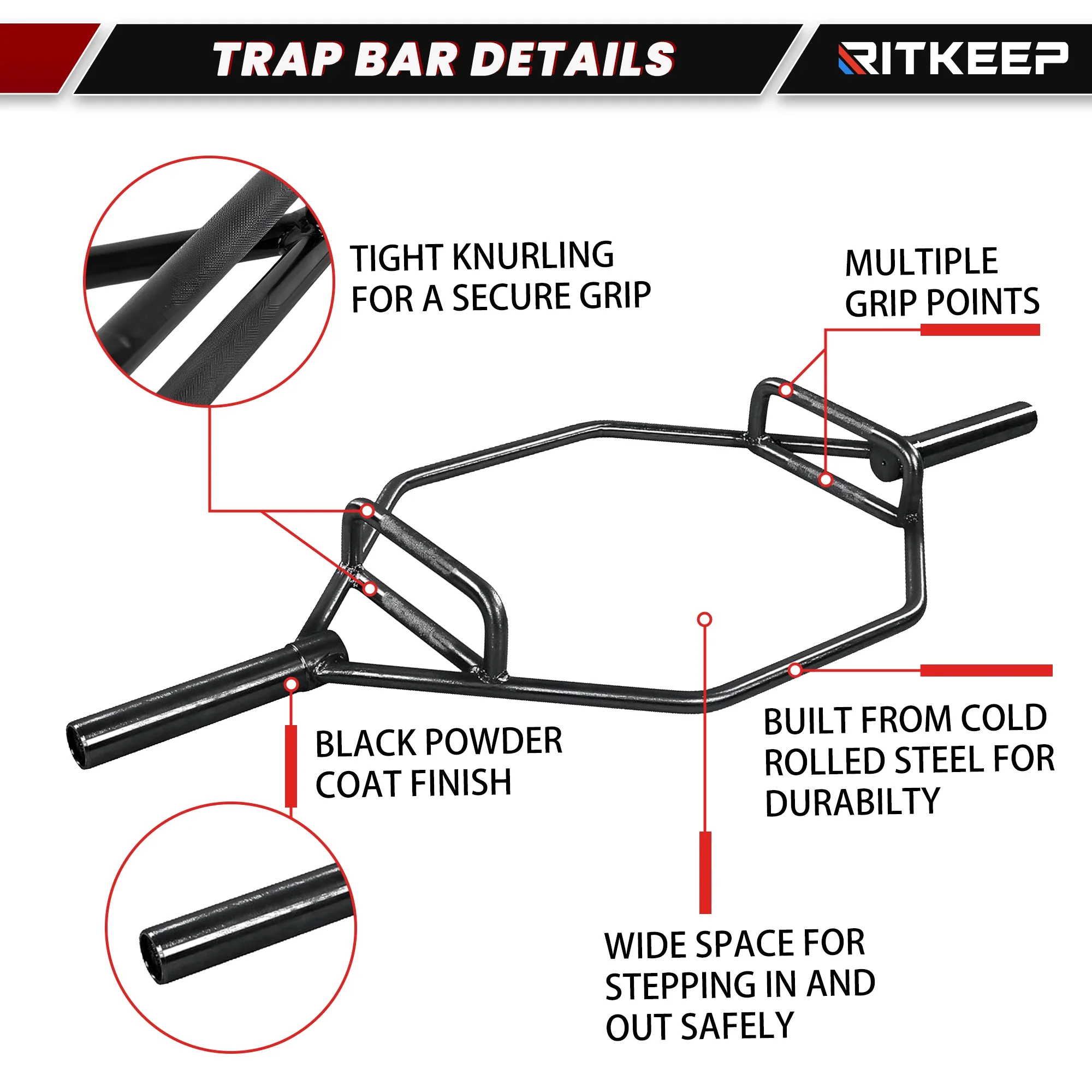 Olympic Hex Trap Bar - Image 3