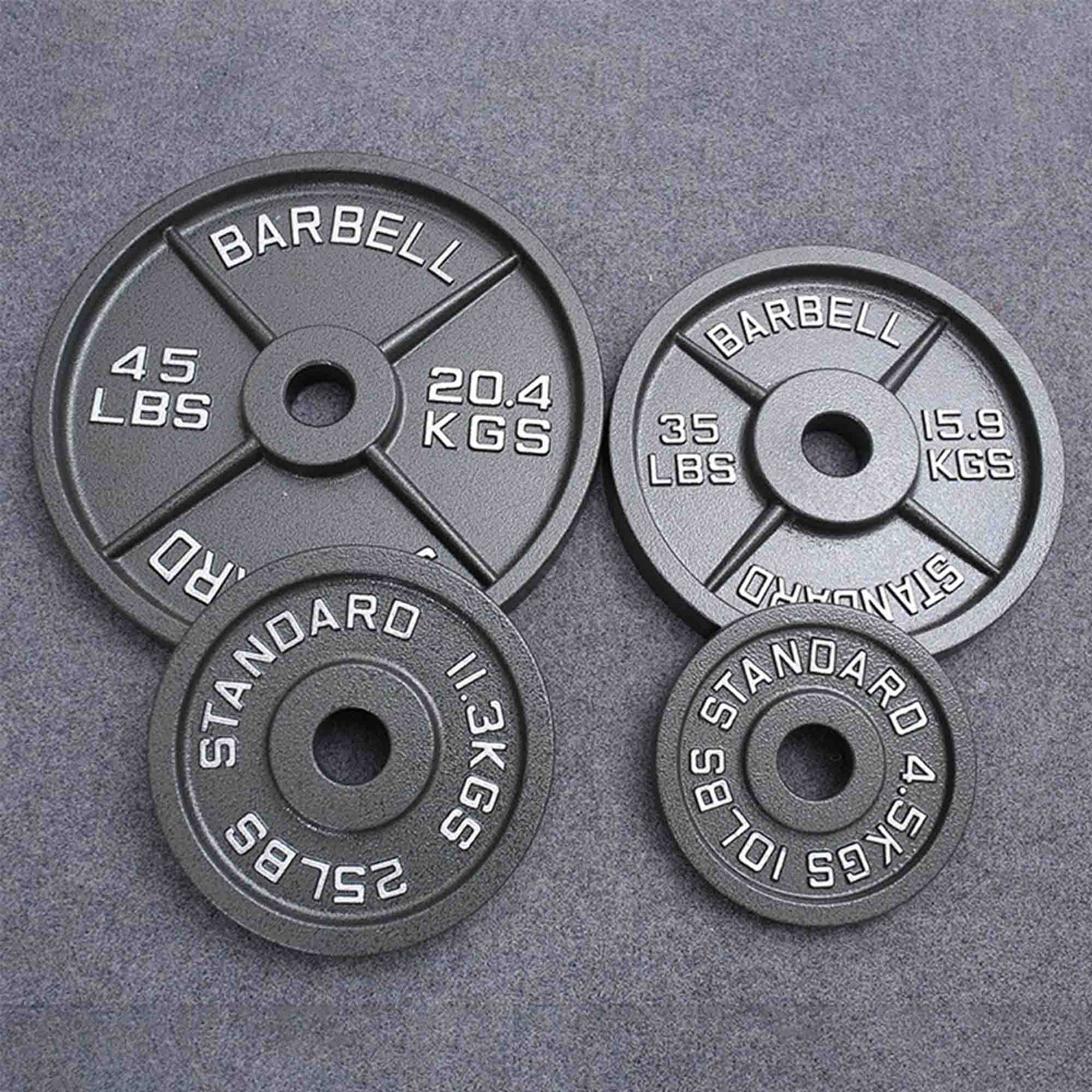2'' Old School Single-Sided Black Iron Weight Plates (240 LB) - Image 10