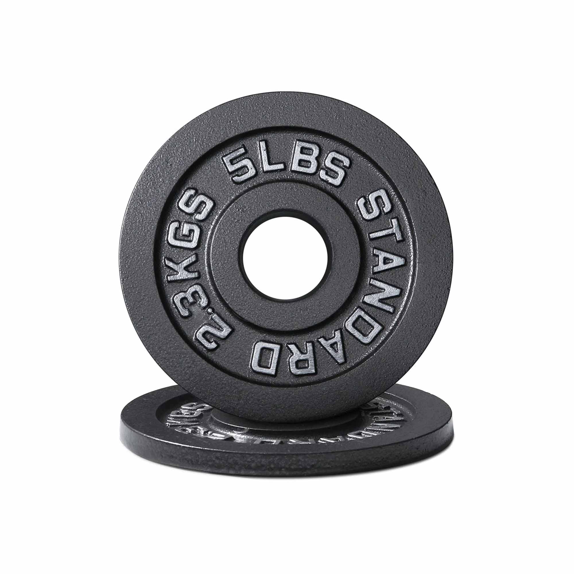 2'' Old School Single-Sided Black Iron Weight Plates (240 LB) - Image 4