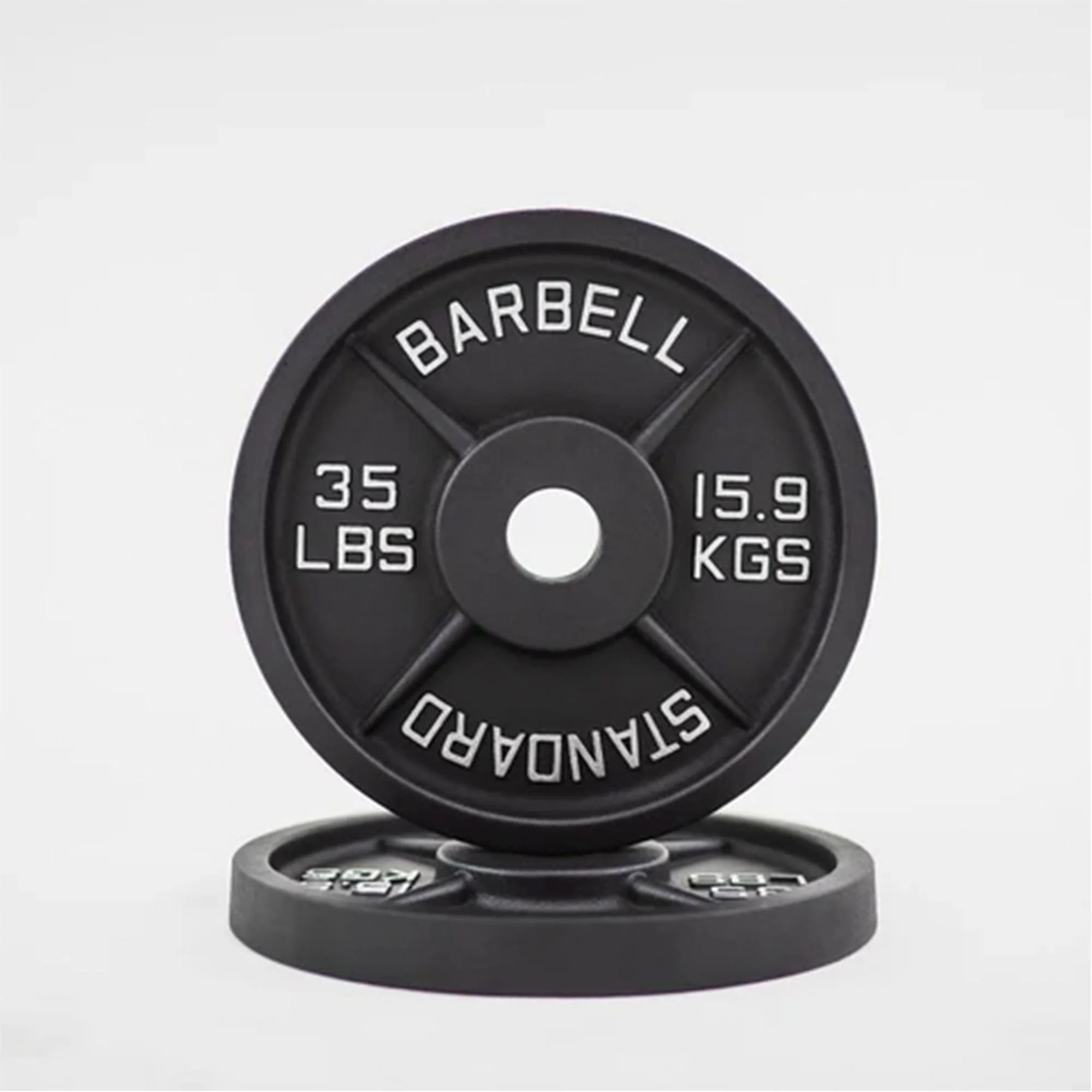 2'' Old School Single-Sided Black Iron Weight Plates (240 LB) - Image 7