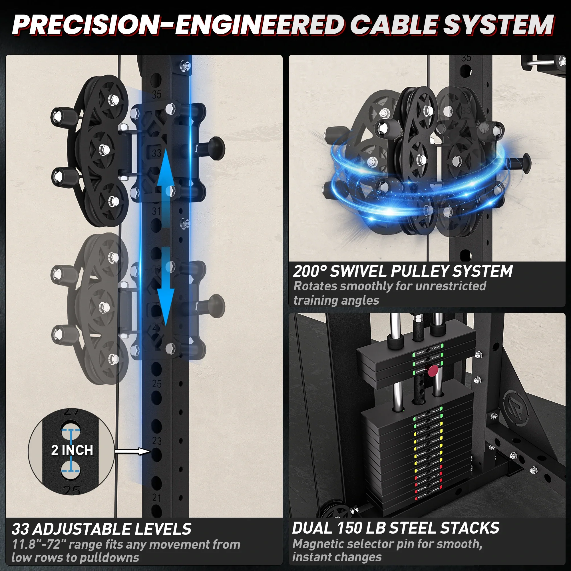 RitKeep Nimitz N1 Counterbalanced All-in-One Smith Machine - Image 15