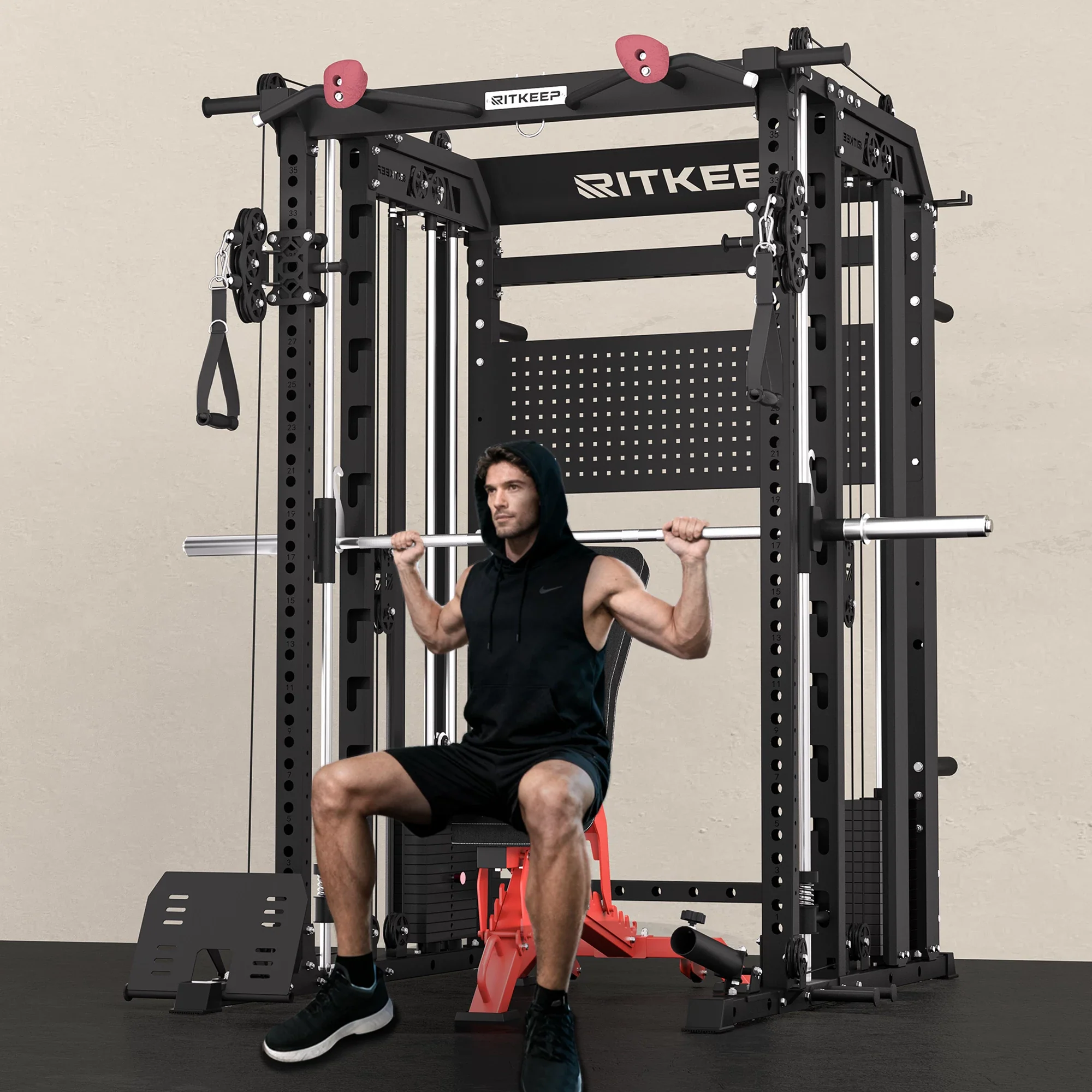 RitKeep Nimitz N1 Counterbalanced All-in-One Smith Machine - Image 9