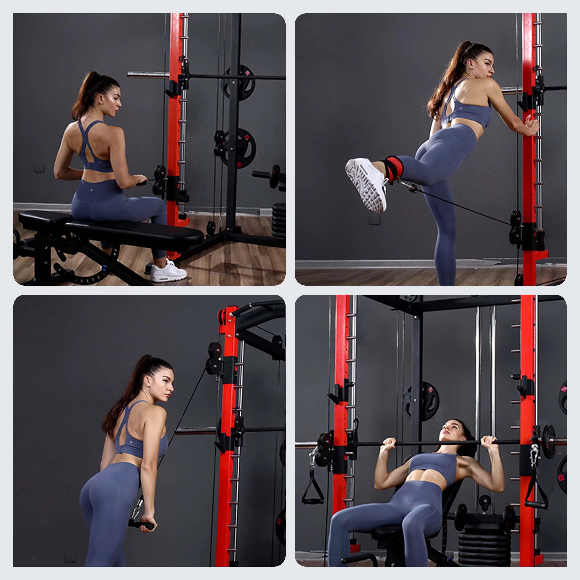 PMAX-4550 Pro Smith Machine With Weight Stacks Home Gym Package - Image 4