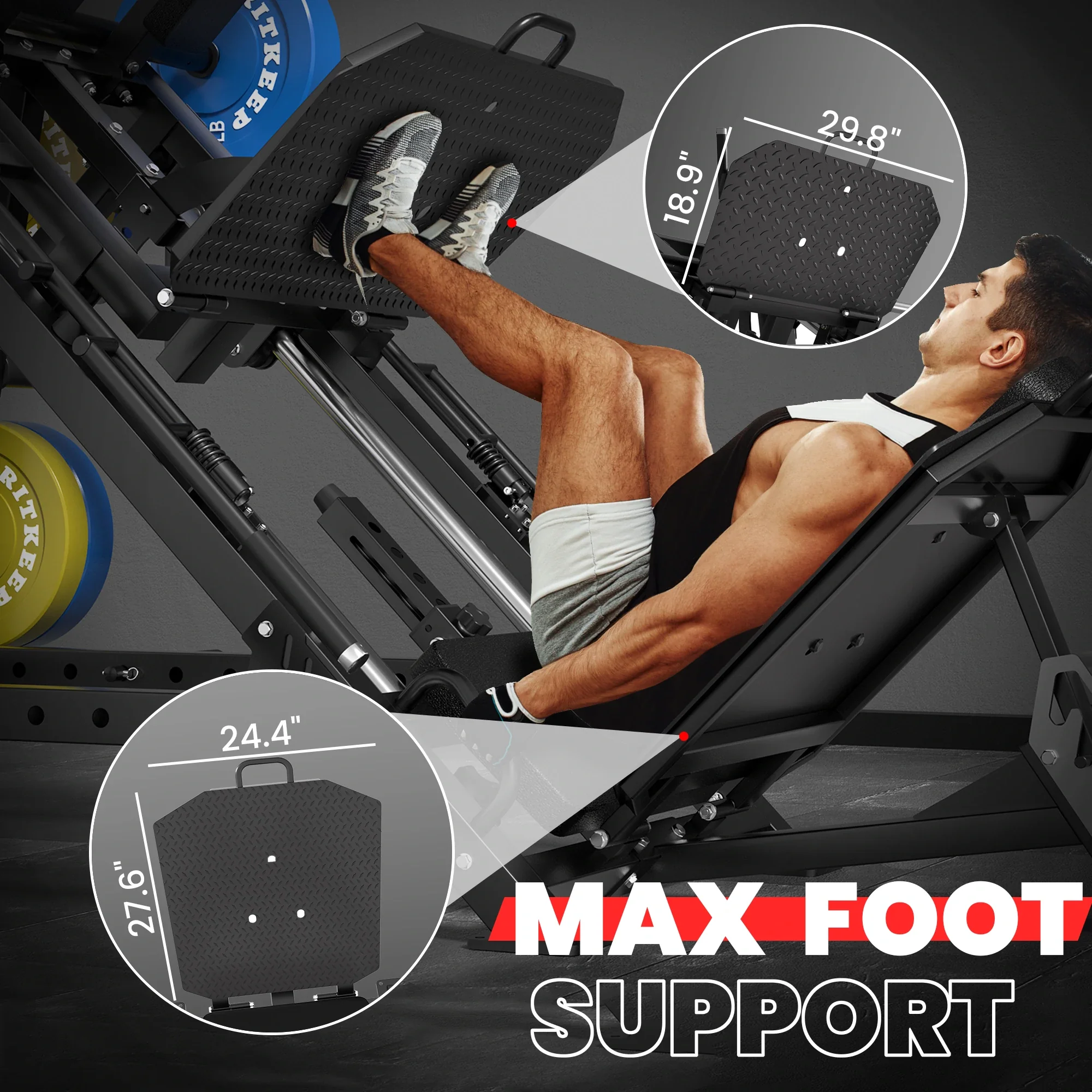 RitKeep Thunderbolt A10 Leg Press Hack Squat Machine - Image 11