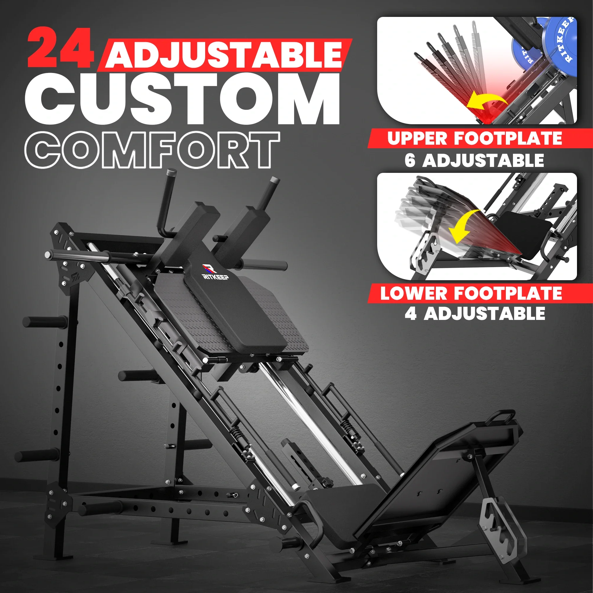 RitKeep Thunderbolt A10 Leg Press Hack Squat Machine - Image 8