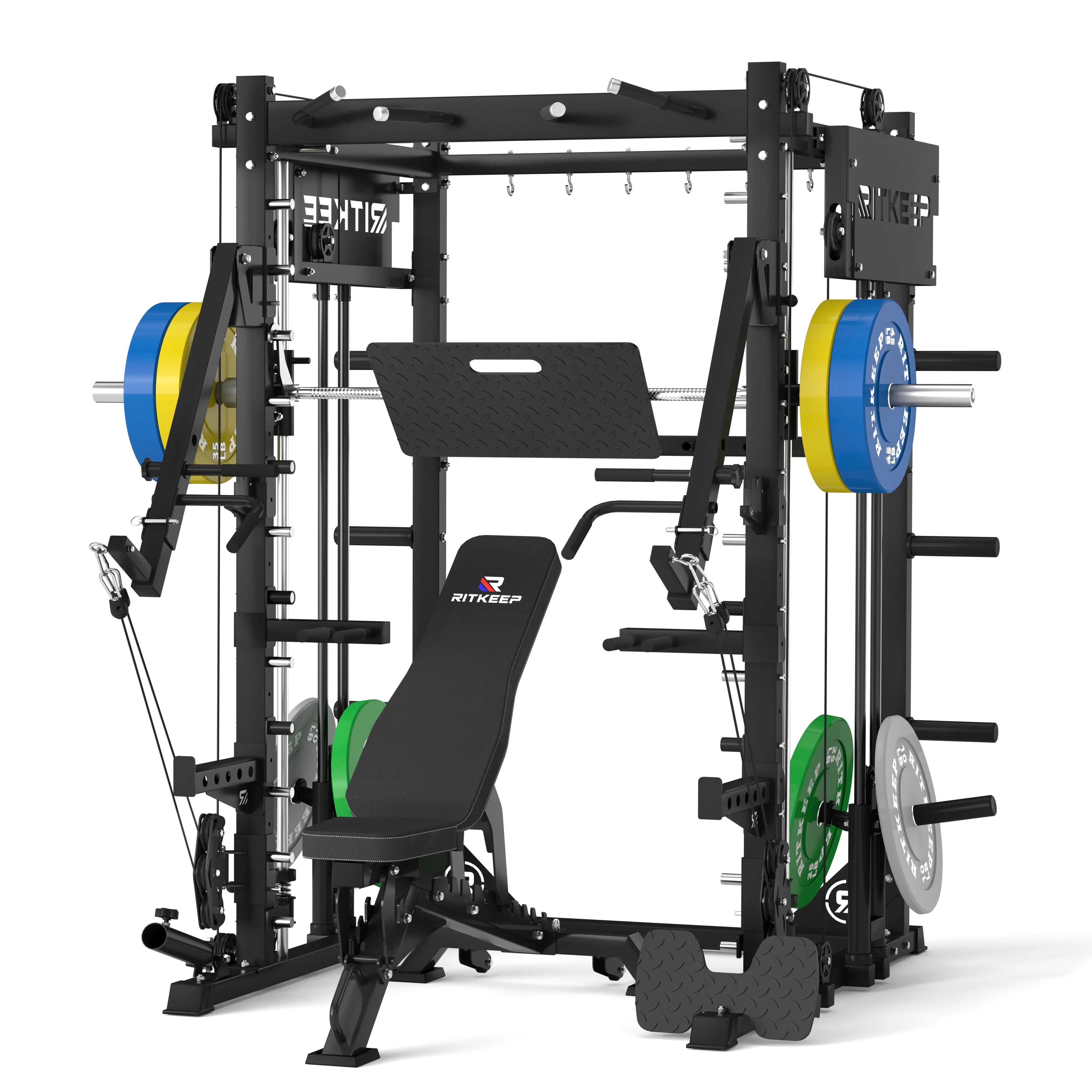 PMAX-4750 Dual Plate Loaded Squat Exercise Machine Gym Equipment Package - Image 11