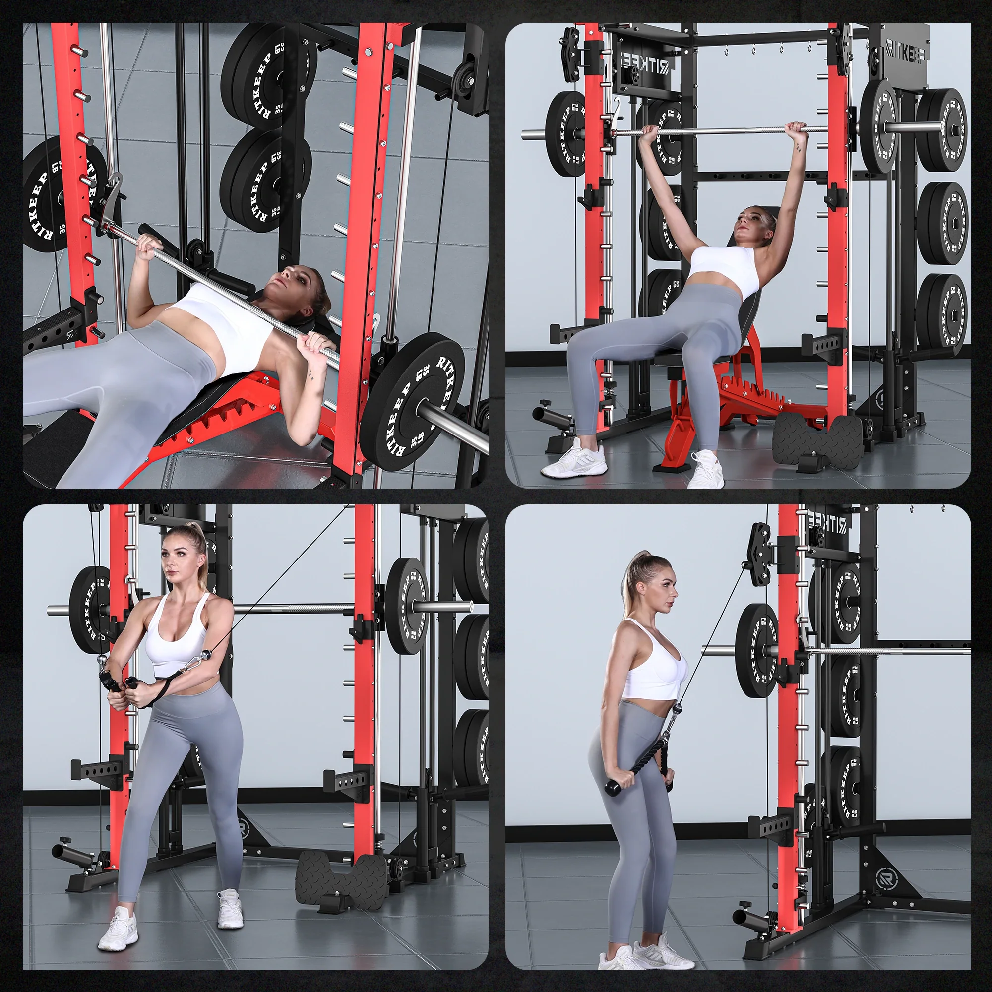 PMAX 4750 Dual Plate Loaded Multi Functional Smith Machine - Image 33