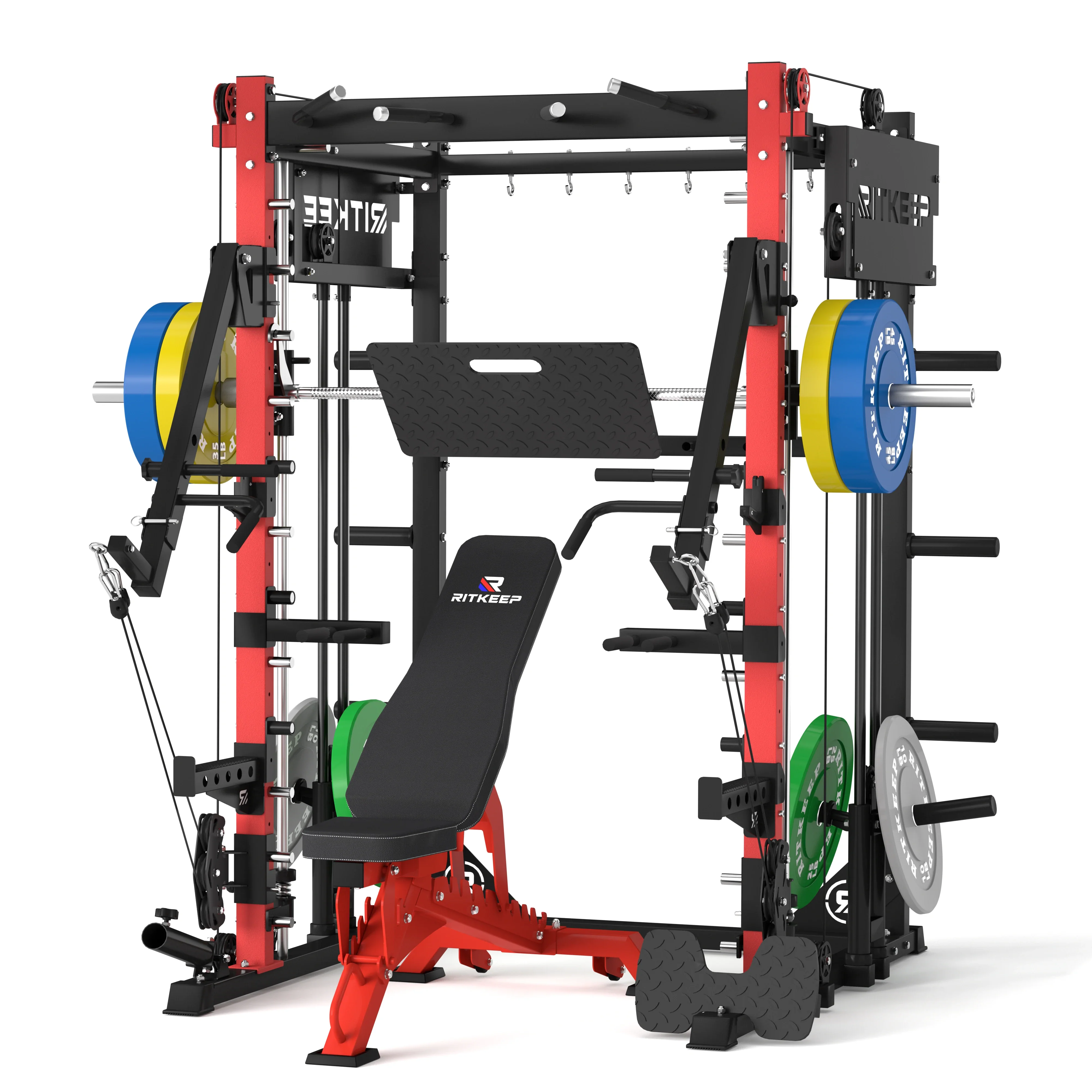 PMAX-4750 Dual Plate Loaded Squat Exercise Machine Gym Equipment Package - Image 9