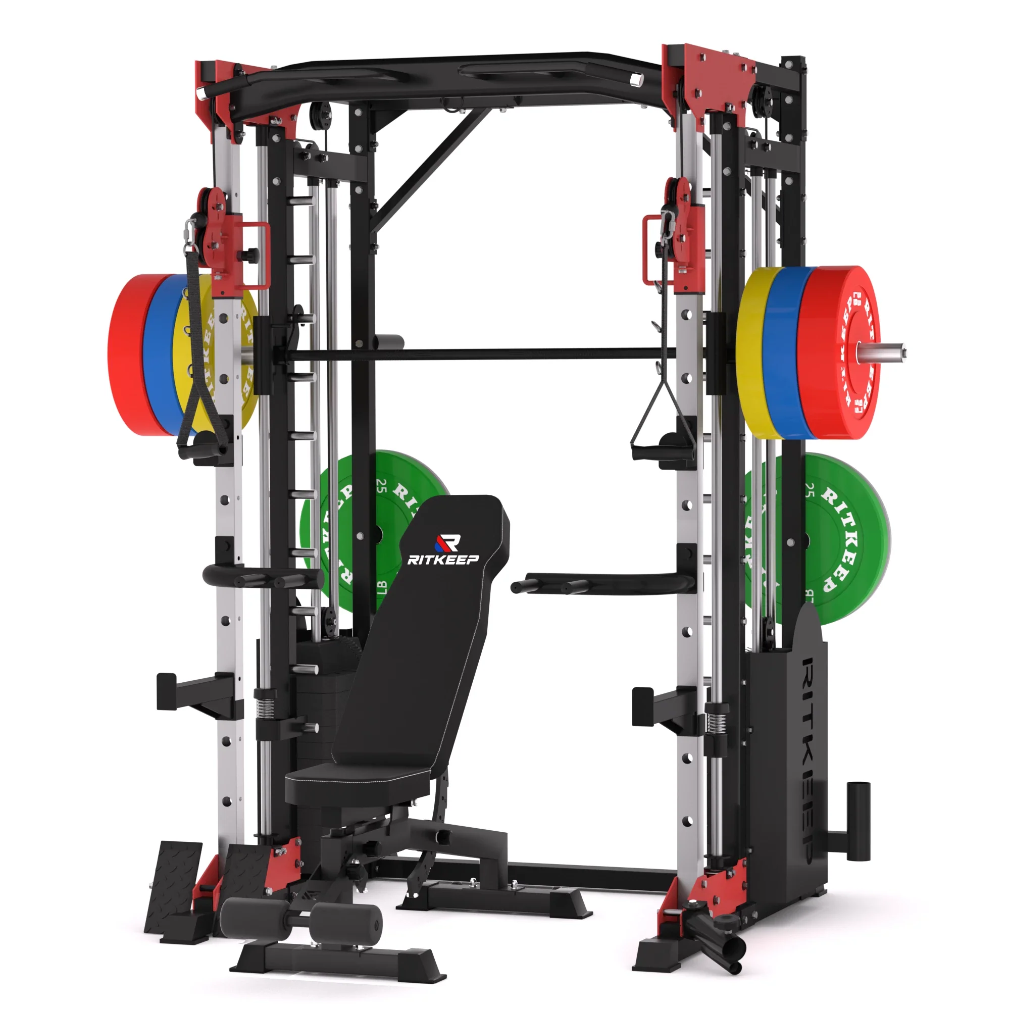PMAX 5600 Smith Exercise Machine Trainer Pro Complete Home Gym Package - Image 12