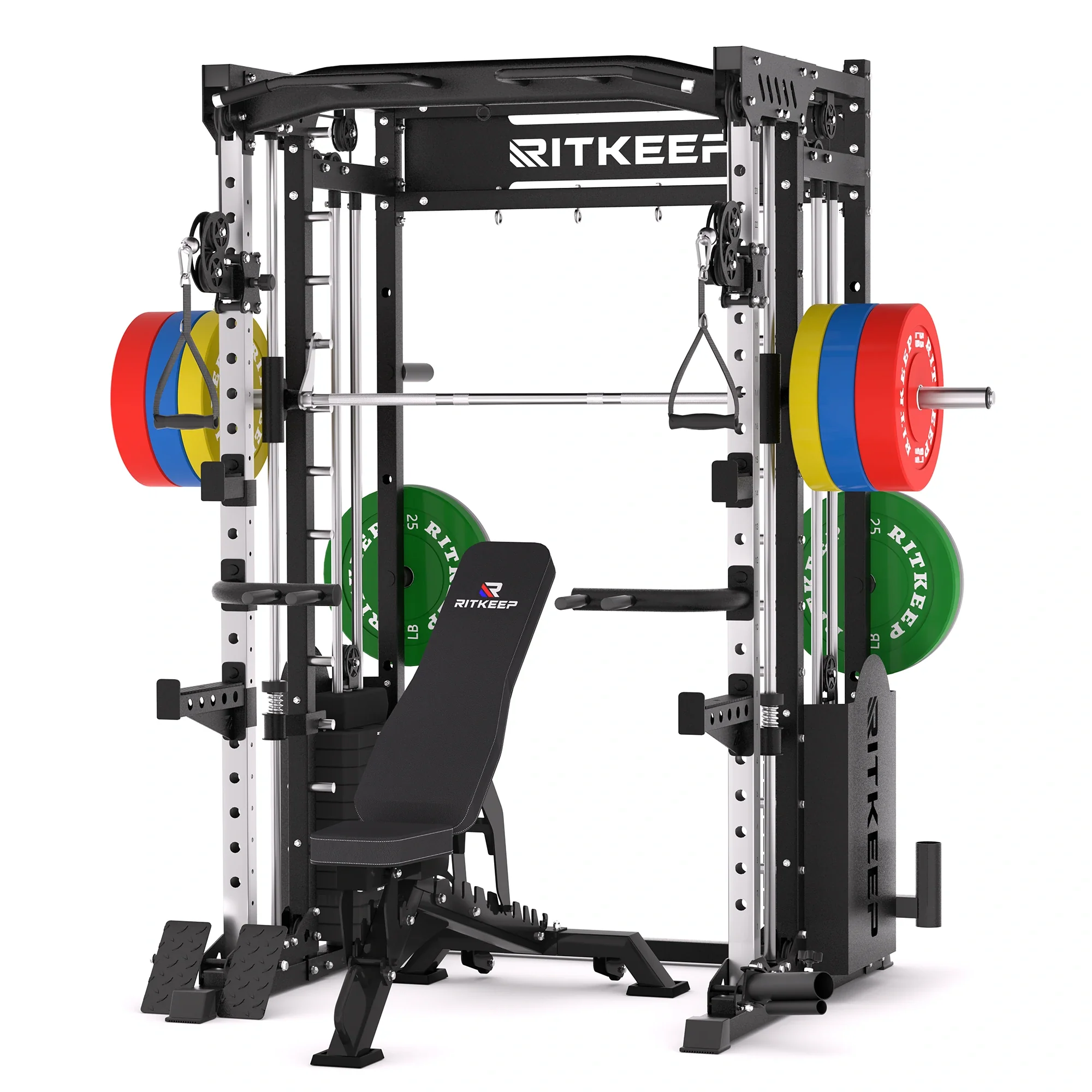 PMAX 5600 Smith Exercise Machine Trainer Pro Complete Home Gym Package - Image 15