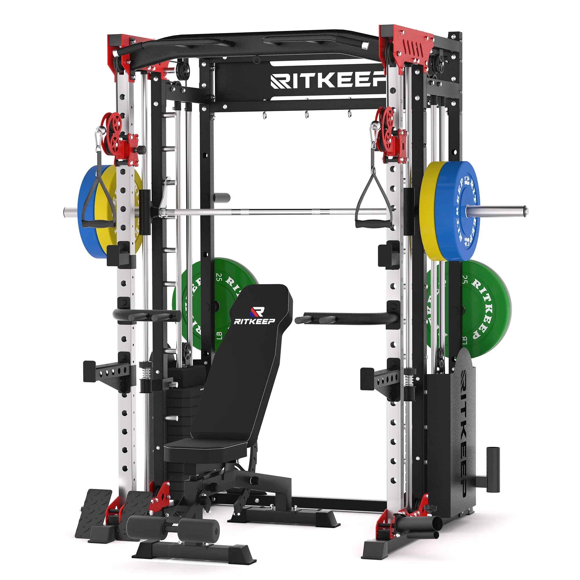 PMAX 5600 Smith Exercise Machine Trainer Pro Complete Home Gym Package - Image 20