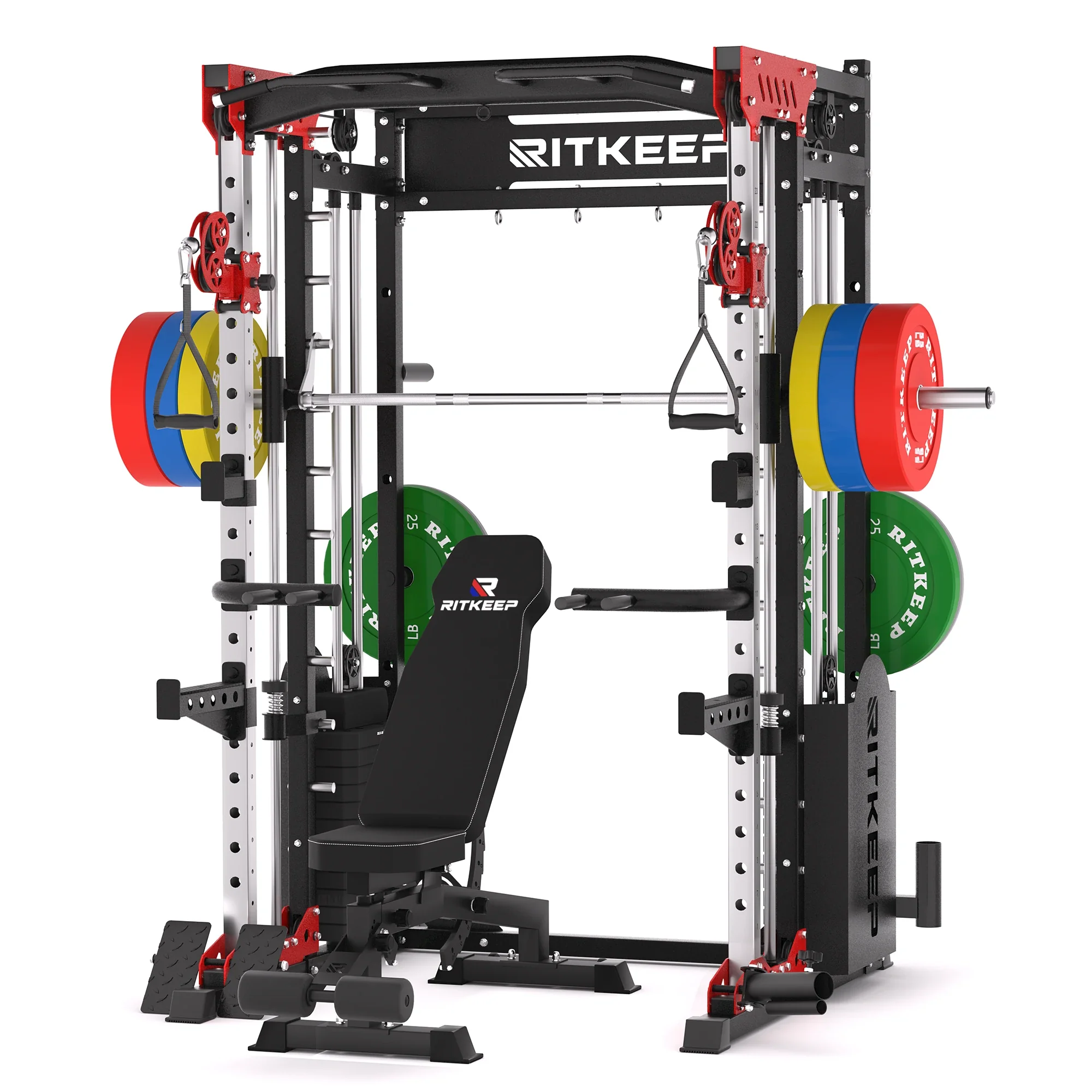 PMAX 5600 Smith Exercise Machine Trainer Pro Complete Home Gym Package - Image 22