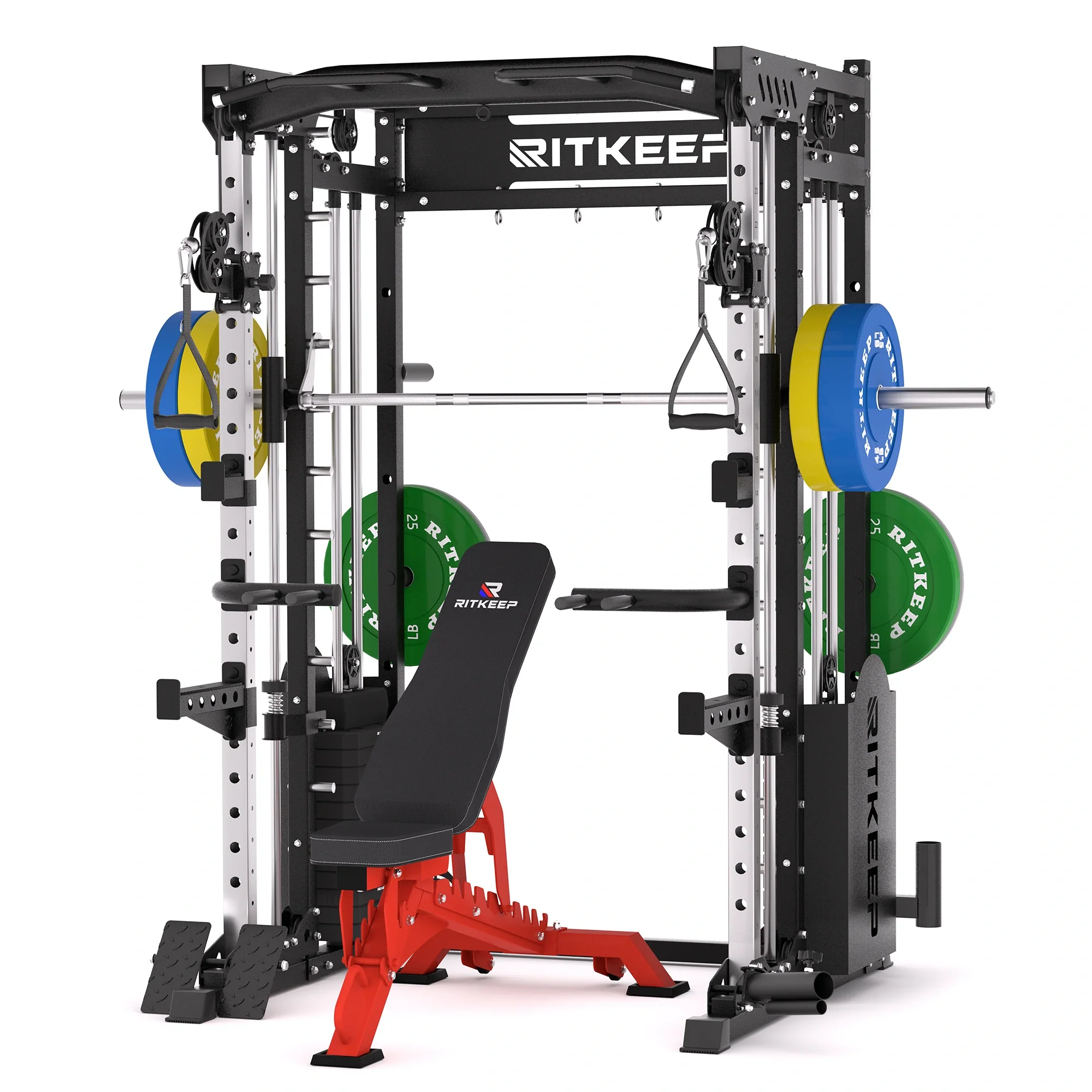 PMAX 5600 Smith Exercise Machine Trainer Pro Complete Home Gym Package - Image 23