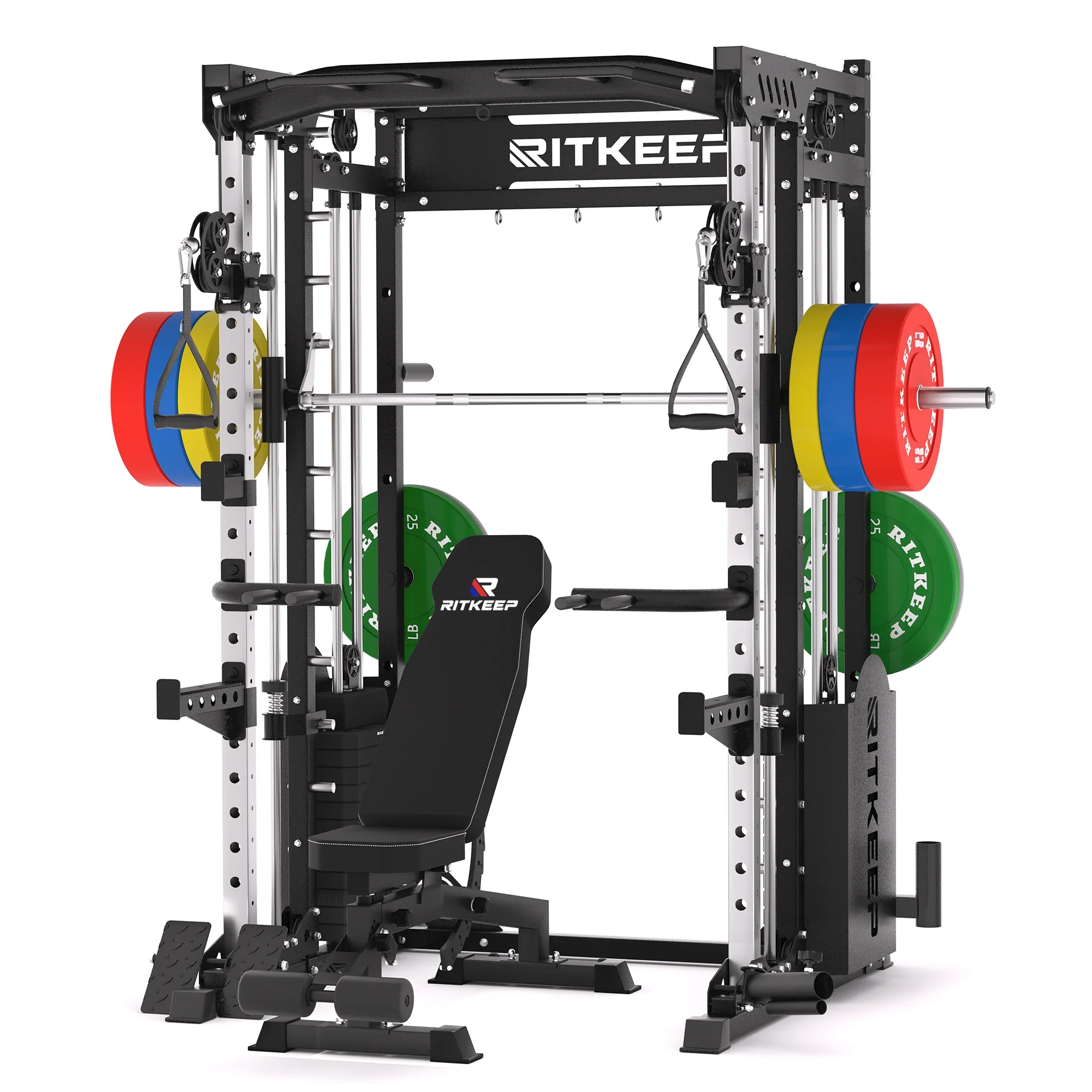 PMAX 5600 Smith Exercise Machine Trainer Pro Complete Home Gym Package - Image 25