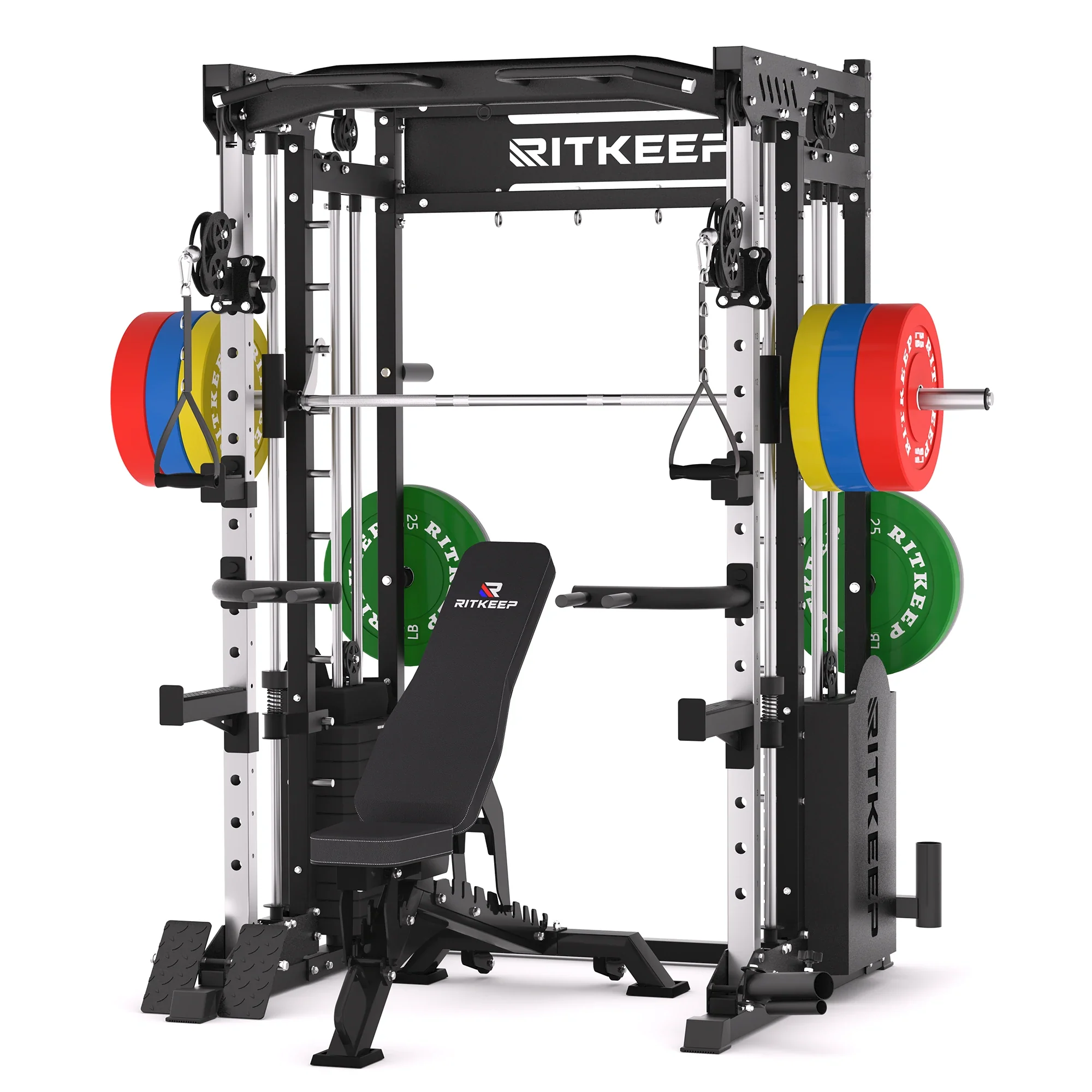 PMAX 5600 Smith Exercise Machine Trainer Pro Complete Home Gym Package - Image 31