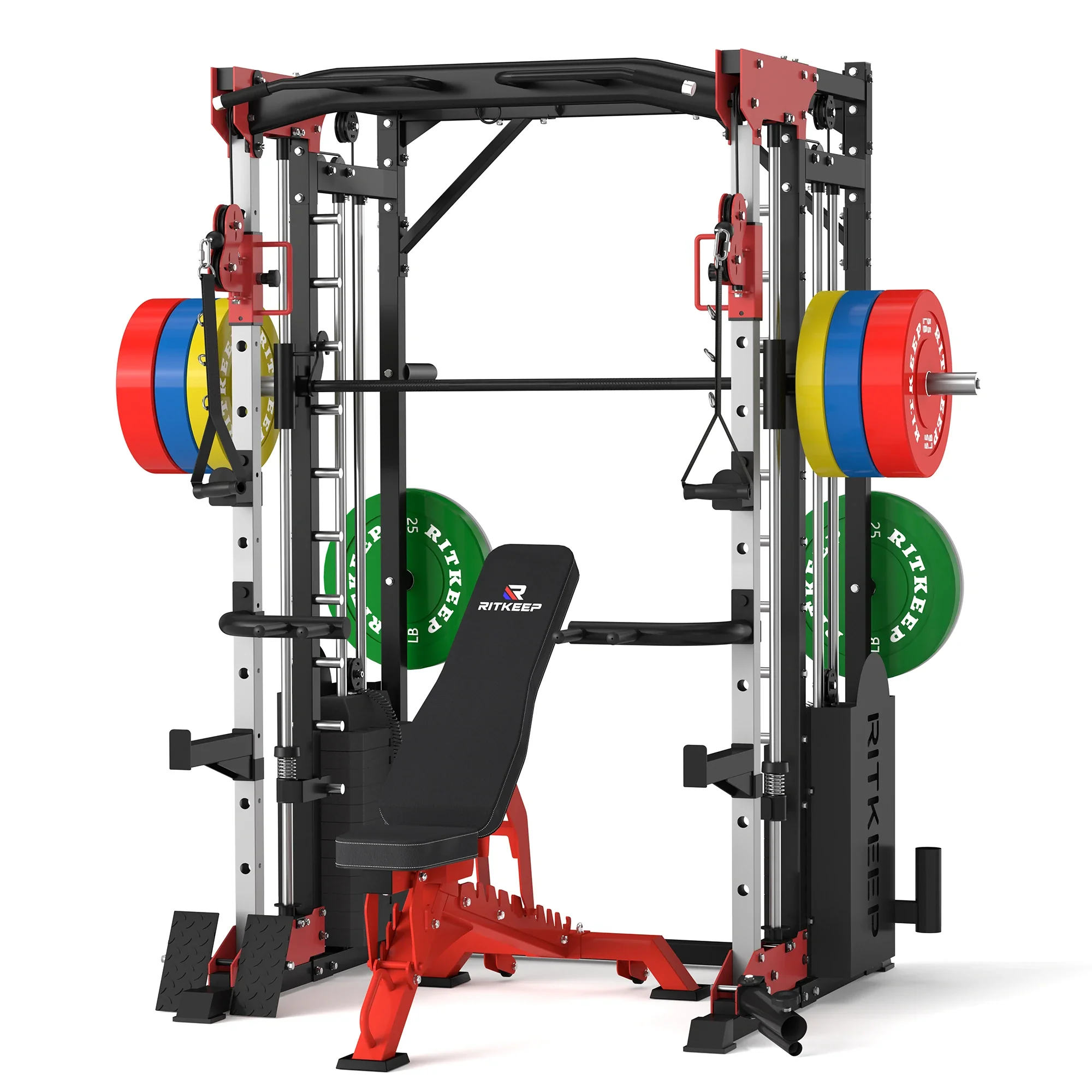 PMAX 5600 Smith Exercise Machine Trainer Pro Complete Home Gym Package - Image 9