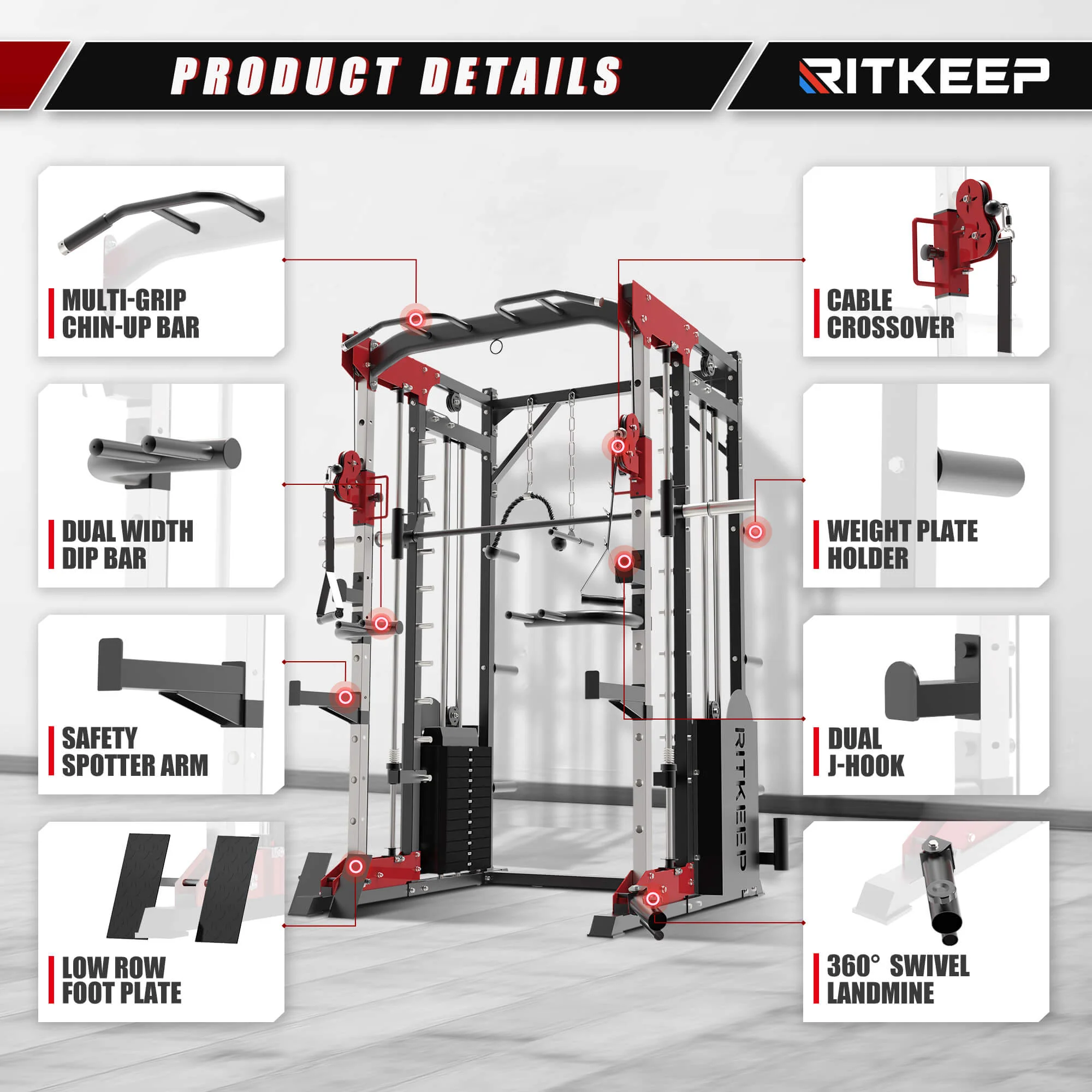 RitKeep PMAX 5600 Strength & Cardio Fusion Home Gym Package - Image 9