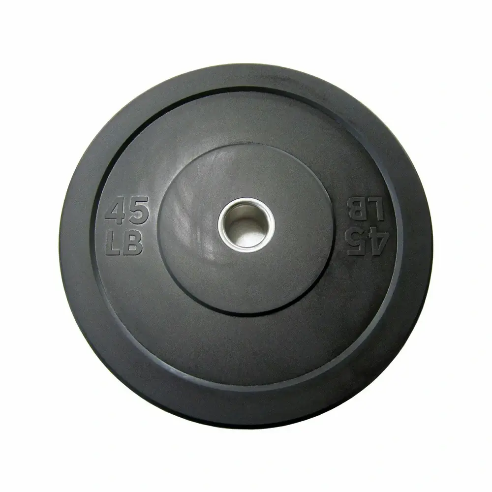 Black 2'' Olympic Low Bounce Black Bumper Plates - Image 6
