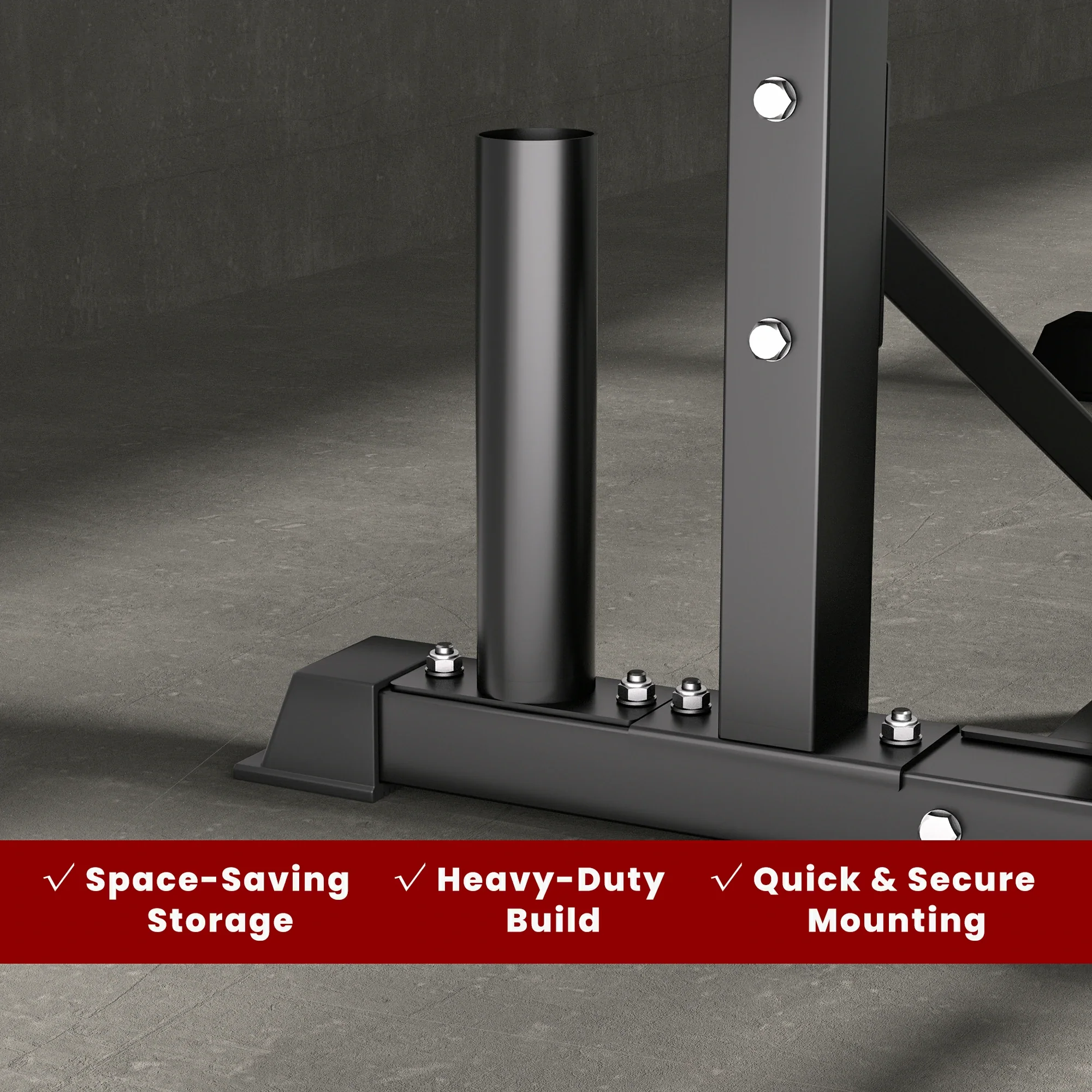 RitKeep Heavy-Duty Mounted Vertical Barbell Holder Attachment - Image 5