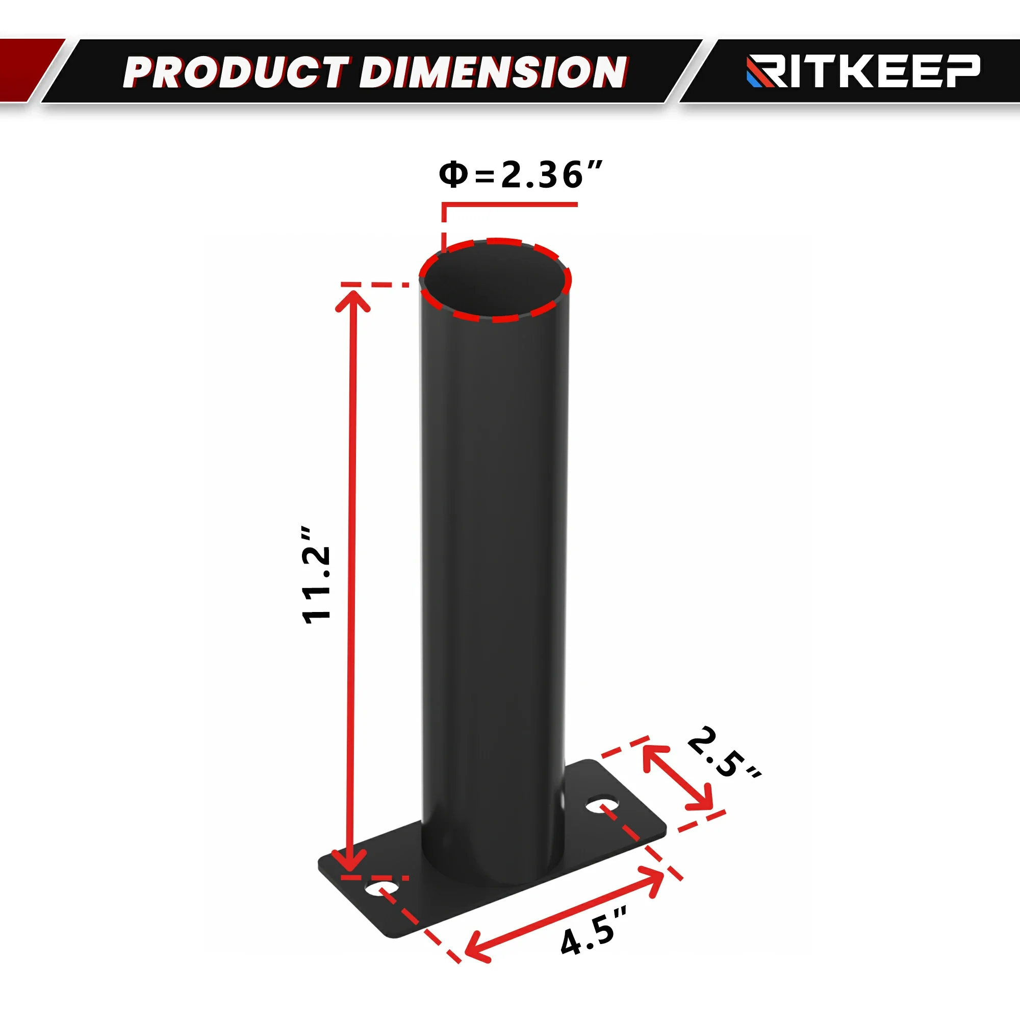 RitKeep Heavy-Duty Mounted Vertical Barbell Holder Attachment - Image 6