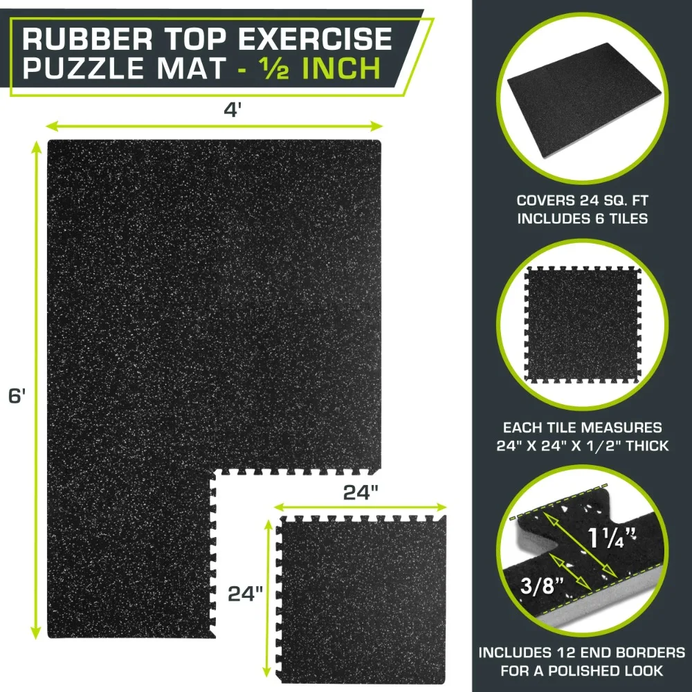 RitKeep Rubber Flooring Gym Mats With EVA Foam - Image 3