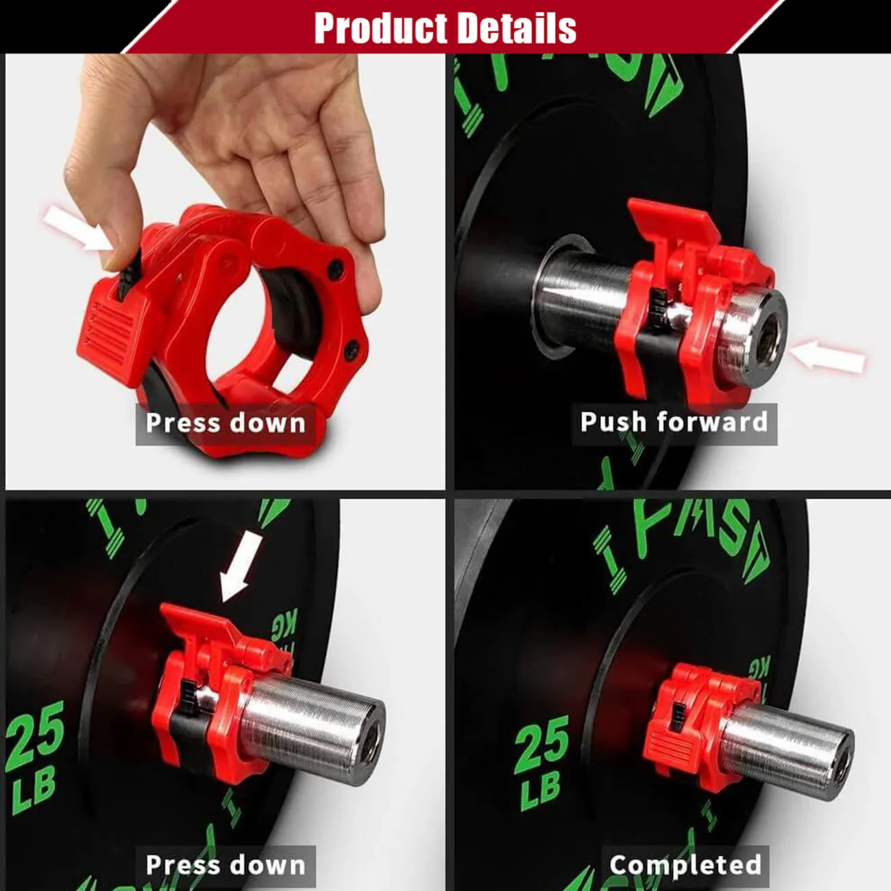 Standard Olympic Quick Release Olympic Barbell Clips - Image 11