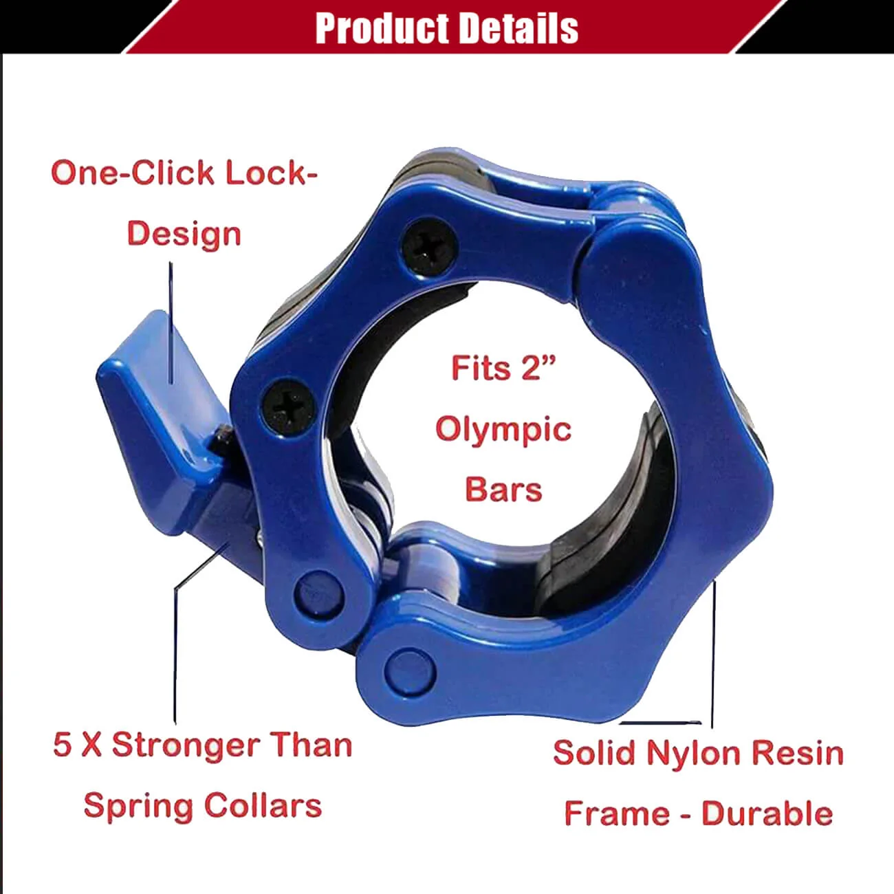 Standard Olympic Quick Release Olympic Barbell Clips - Image 13