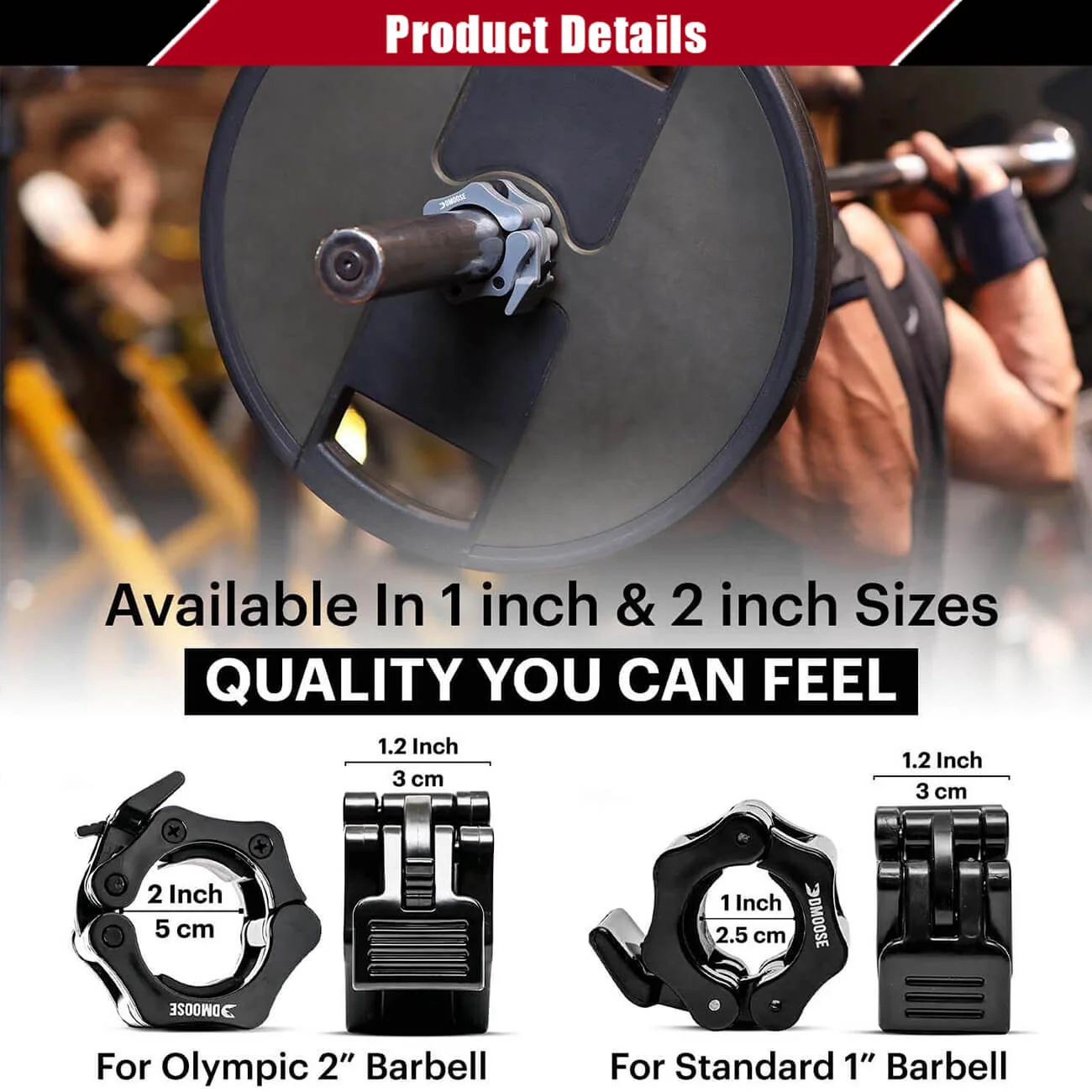 Standard Olympic Quick Release Olympic Barbell Clips - Image 8