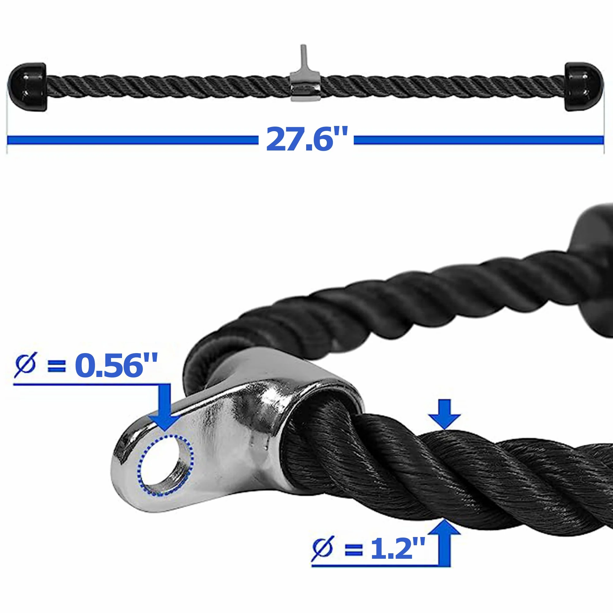 Tricep Pull down Rope Attachment - Image 5