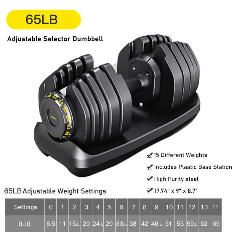 Adjustable Dumbbell (65 LB / 95 LB) with Weight Bench Package - Image 22